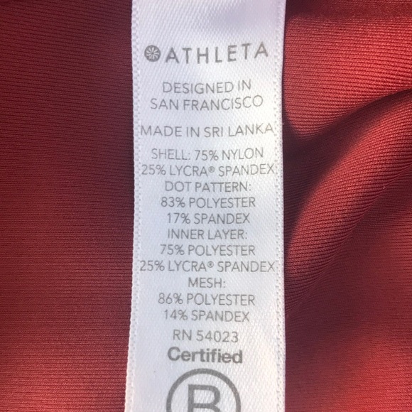 ⭐️Athleta Ultimate Stash Pocket Colorblock Laser Cut 7/8 Tight Legging Sz Small - Picture 9 of 9